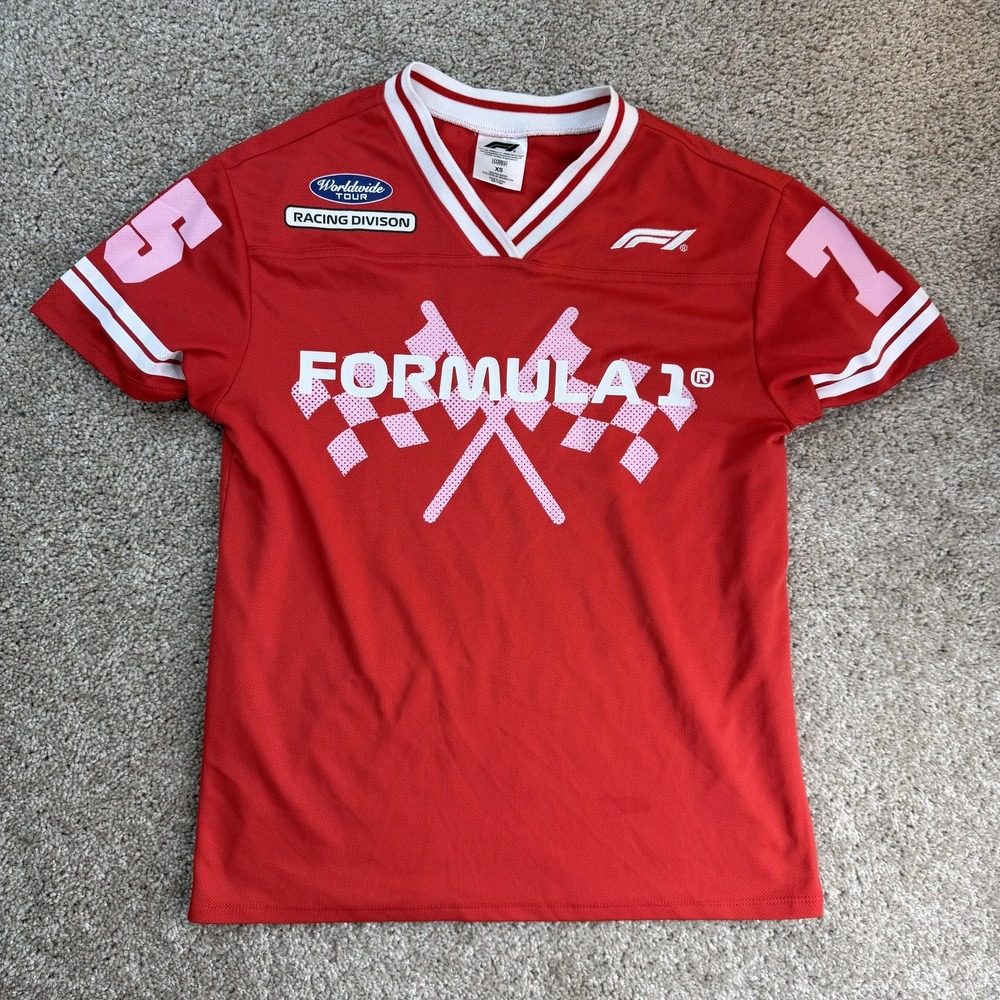 Formula 1 Shirt Womens XS Red F1 Racing Hybrid Apparel Jersey Graphic Tee